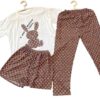 Bunny Print 3 Pajama Set