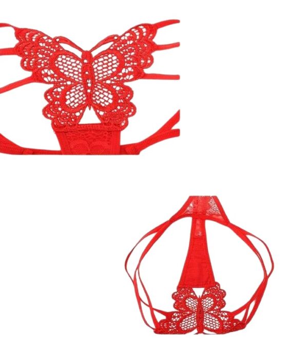 Lace Butterfly Thongs Panties